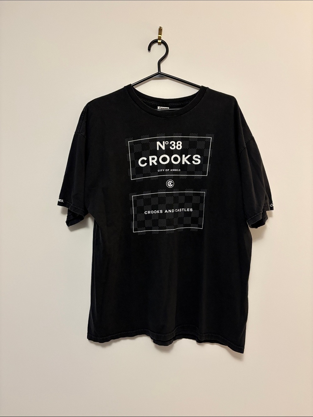 Crooks & Castles Black Graphic Short Sleeve Tee